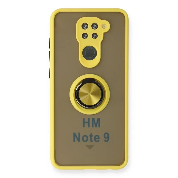 Redmi Note 9 Kılıf Montreal Yüzüklü Silikon Kapak - Sarı ürün görseli 1