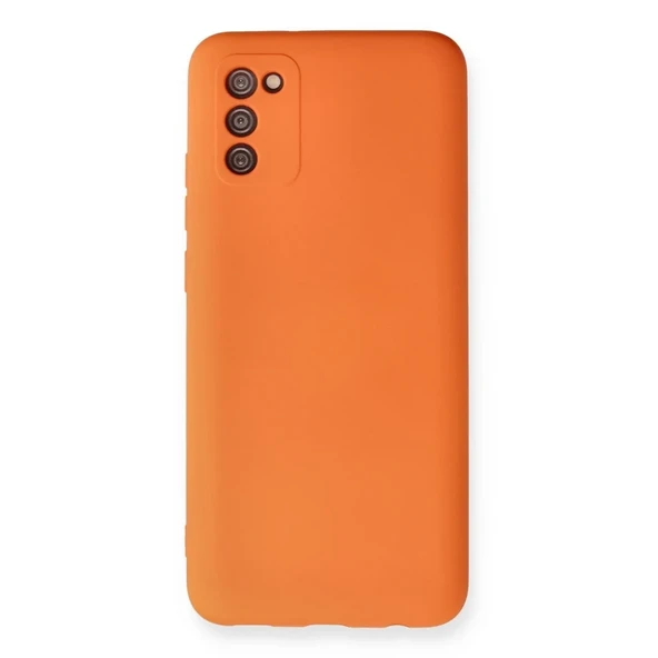 Galaxy A02S Kılıf Nano İçi Kadife Silikon - Turuncu ürün görseli 1