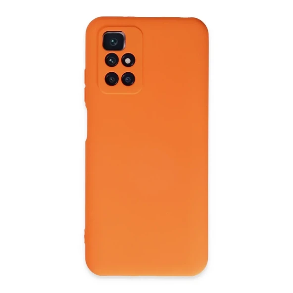 Redmi 10 2022 Kılıf Nano İçi Kadife Silikon - Turuncu ürün görseli 1