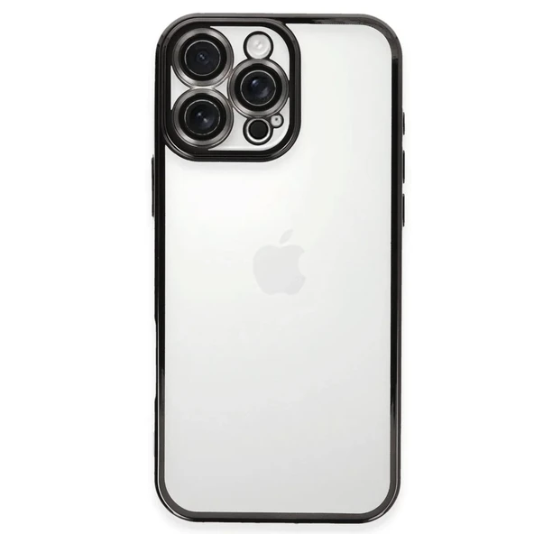 İphone 16 Kılıf Lensli Silikon - Siyah ürün görseli 1