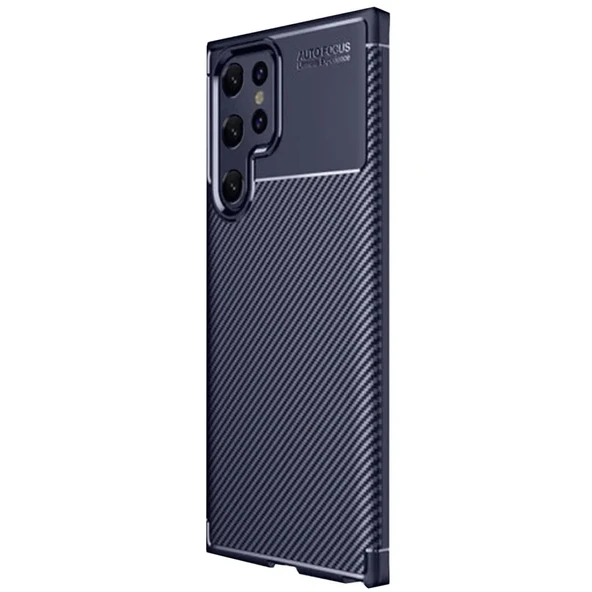 Galaxy S25 Kılıf Auto Focus Karbon Kapak - Lacivert ürün görseli 1