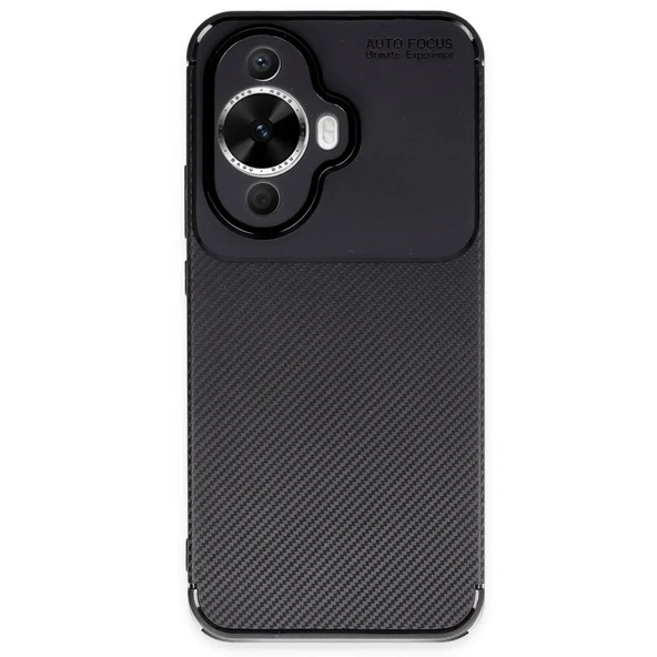 Nova 12S Kılıf Auto Focus Karbon Kapak - Siyah ürün görseli 1