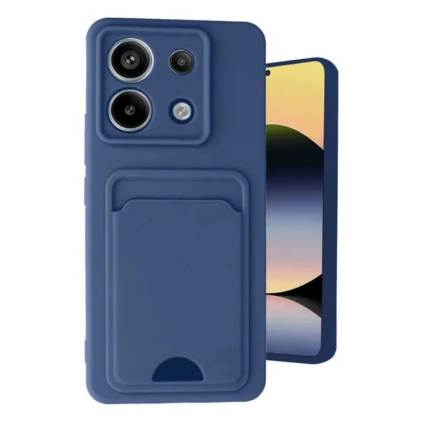 Redmi Note 13 5G Kılıf Kelvin Kartvizitli Silikon - Lacivert ürün görseli 1