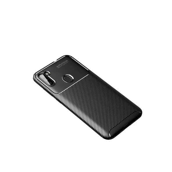 Galaxy A11 Kılıf Auto Focus Karbon Kapak - Siyah ürün görseli 1