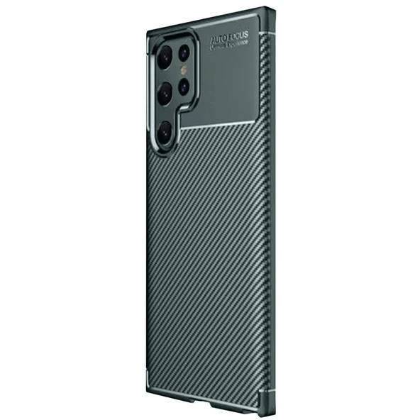 Galaxy S25 Kılıf Auto Focus Karbon Kapak - Koyu Yeşil ürün görseli 1