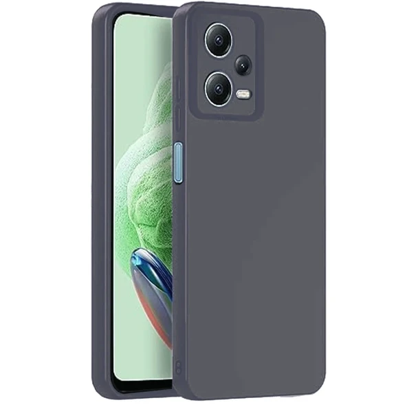 Redmi Note 12 5G Kılıf Nano İçi Kadife Silikon - Gri ürün görseli 1
