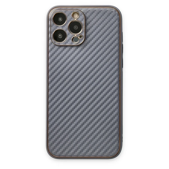 İphone 13 Kılıf Coco Karbon Silikon - Gri ürün görseli 1