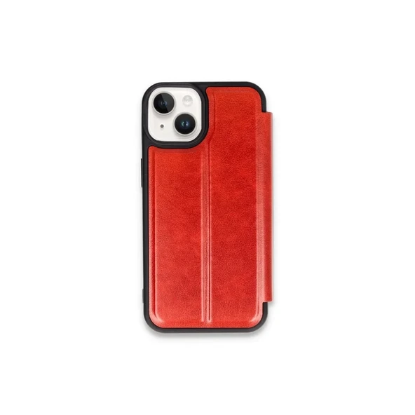 İphone 15 Kılıf Flip Cover - Kırmızı ürün görseli 1