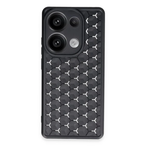 Redmi Note 13 5G Kılıf Petek Silikon Kapak - Siyah ürün görseli 1