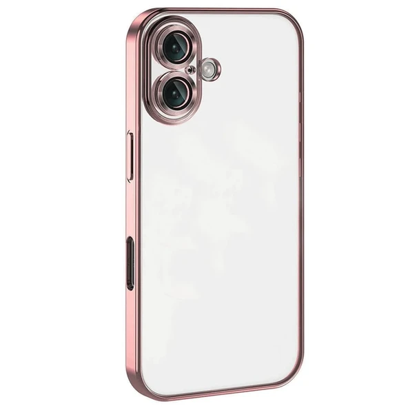 İphone 16 Kılıf Lensli Silikon - Pembe ürün görseli 1