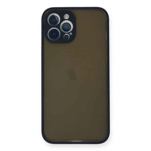 İphone 12 Kılıf Montreal Silikon Kapak - Lacivert ürün görseli 1