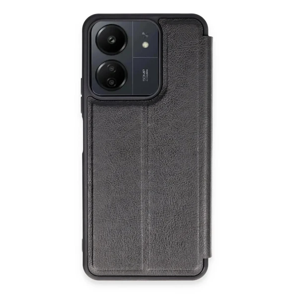 Redmi 13C Kılıf Flip Cover - Siyah ürün görseli 1