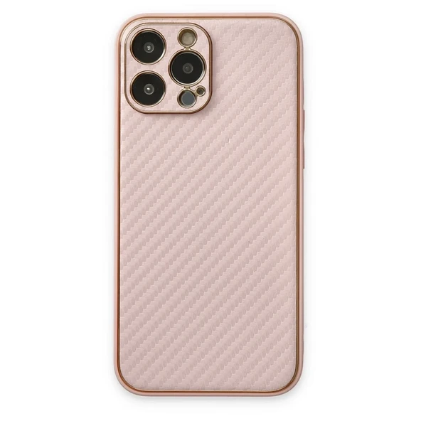 İphone 13 Kılıf Coco Karbon Silikon - Pembe ürün görseli 1