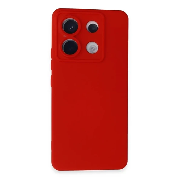 Redmi Note 13 5G Kılıf Nano İçi Kadife Silikon - Kırmızı ürün görseli 1