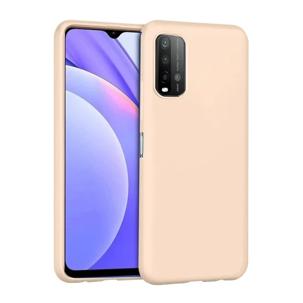 Redmi 9T Kılıf Nano İçi Kadife Silikon - Pudra ürün görseli 1
