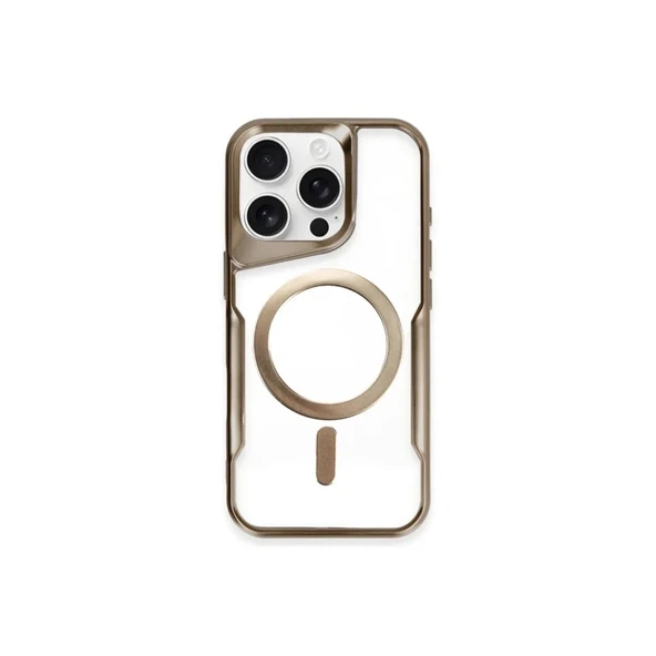 İphone 15 Kılıf Boyi Magsafe Silikon Kapak - Kahverengi ürün görseli 1