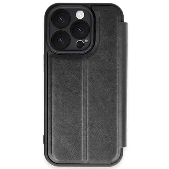 İphone 16 Kılıf Flip Cover - Siyah ürün görseli 1