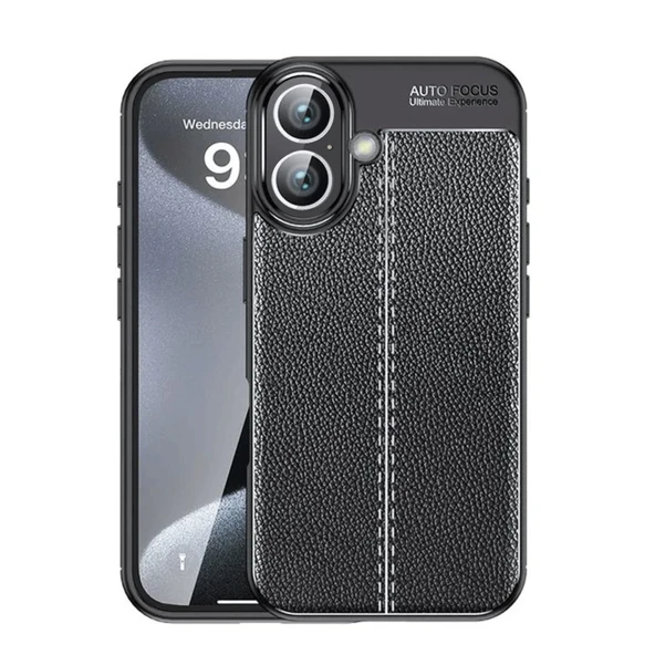 İphone 16 Kılıf Auto Focus Kapak - Siyah ürün görseli 1