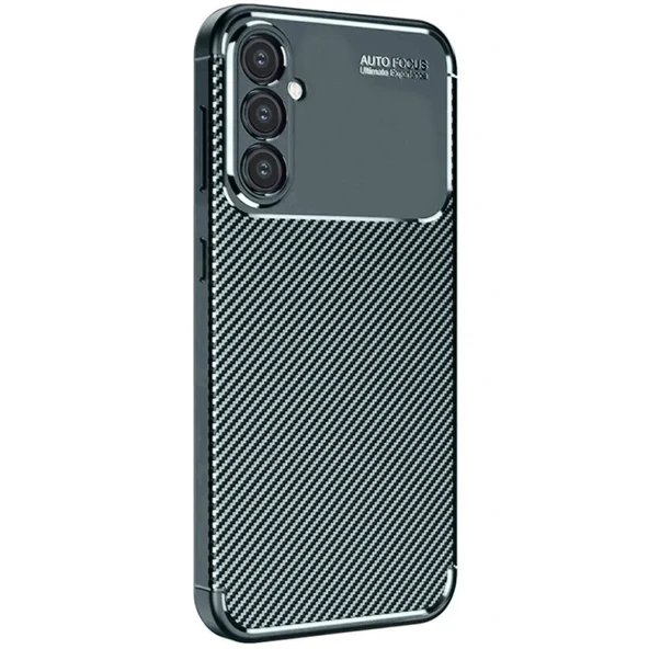 Galaxy S24 Fe Kılıf Auto Focus Karbon Kapak - Koyu Yeşil ürün görseli 1