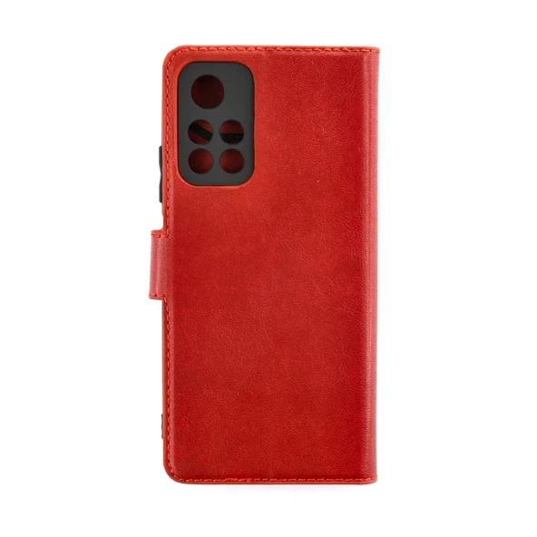 Redmi Note 11T Kılıf S Kapaklı Kılıf - Kırmızı ürün görseli 1