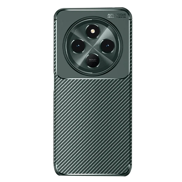 Redmi 14C Kılıf Auto Focus Karbon Kapak - Koyu Yeşil ürün görseli 1