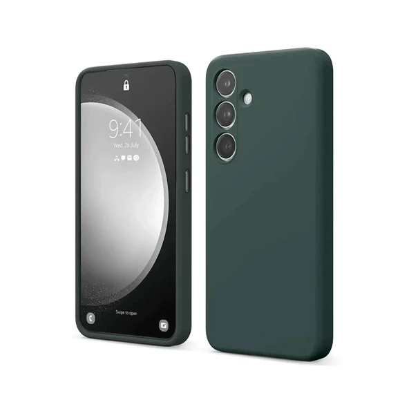 Galaxy S24 Fe Kılıf First Silikon - Koyu Yeşil ürün görseli 1