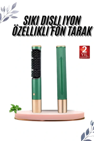 Üflemeli Saç Düzleştirici Fön Tarak Yüksek Isı Ayarlı İyon Özellikli ürün görseli 1