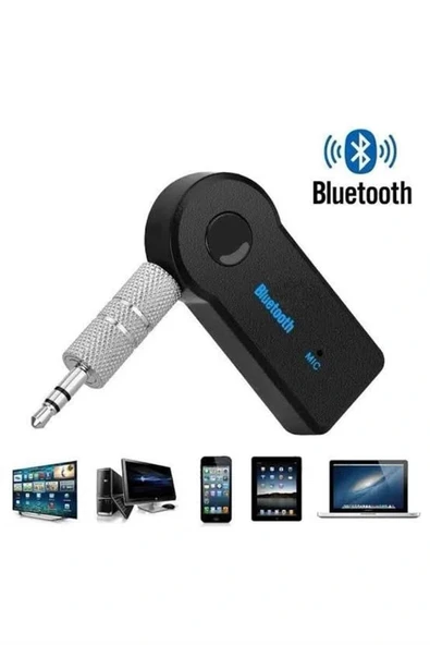 Yeni Nesil Bluetooth Aux Araç Kiti Siyah Tv Tablet Telefon Araç Araba ürün görseli 1