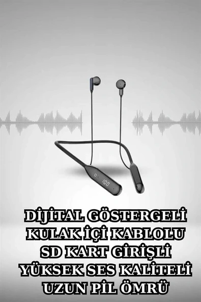 Alarm Titreşim Özellikli Akıllı Saat Mikrofonlu Kablolu Bluetooth Kulaklık 60 Saat ürün görseli 1