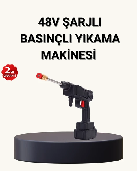 Taşınabilir Basınçlı Yıkama Makinesi – 5M Hortumlu, Köpük Şişeli, 48V Güçlü ürün görseli 1
