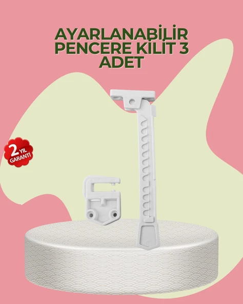 Cam Pencere Açılma Kilidi Kolay Montaj 3’Lü ürün görseli 1