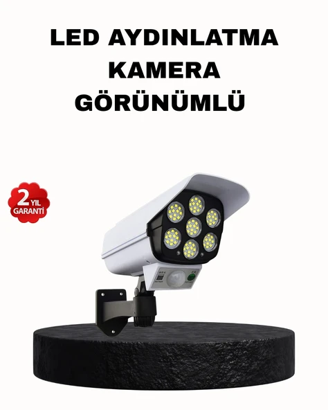 Güneş Enerjili Güvenlik Işığı Dış Mekan 5 Eksen Ayarlı Pir Hareket Sensörlü ürün görseli 1
