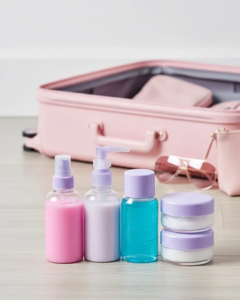 5 Parça Şeffaf Seyahat Kozmetik Seti 30 Ml ürün görseli 1