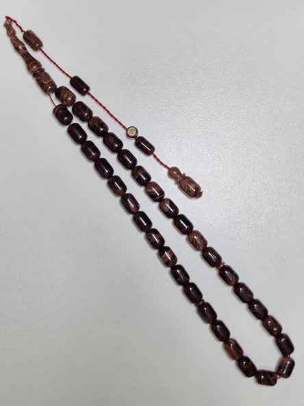 Erkan Çubukçu Usta İmzalı Multi Renk Sıkma Kehribar Tesbih Kapsül Kesim (7 x 10 mm) ürün görseli 1