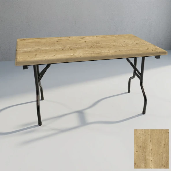 Banket Katlanır Masa (Werzalit, Allzalit. Vermodin Tabla 80x140) - Avalon Pine ürün görseli 1