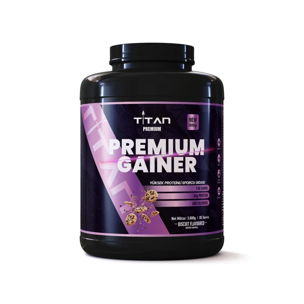 Titan Premium Gainer 3000Gr-Biskuvi-Aroma ürün görseli 1