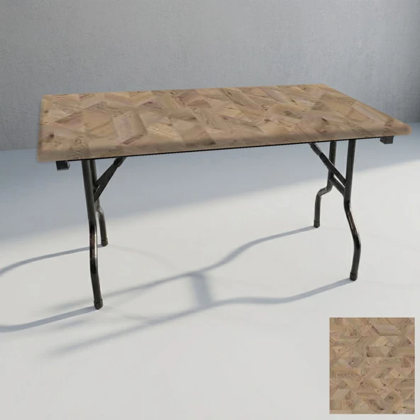Banket Katlanır Masa (Werzalit, Allzalit. Vermodin Tabla 80x140) - Edgy Wood ürün görseli 1
