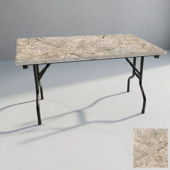 Banket Katlanır Masa (Werzalit, Allzalit. Vermodin Tabla 80x140) - Scala Marble ürün görseli 1