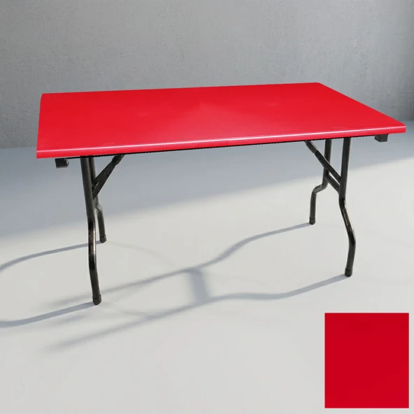 Banket Katlanır Masa (Werzalit, Allzalit. Vermodin Tabla 80x140) - Kırmızı ürün görseli 1