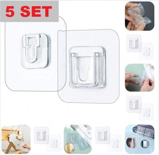 Geçmeli Klips Eşya Sabitleme Askısı 5 SET ürün görseli 1