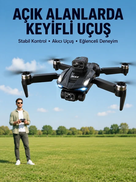 Havadan Çekim İçin Çift Kameralı Kompakt ve Kolay Taşınabilir Drone ürün görseli 1