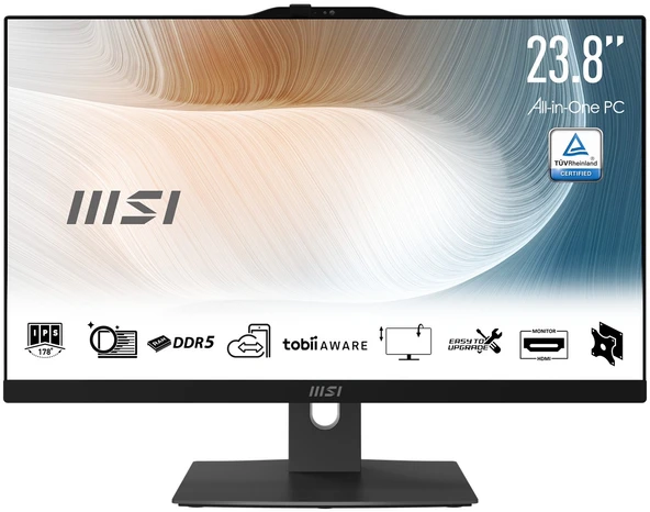 MSI MODERN AM272P 1M-1094XEU* 27 FHD 16:9 (1920X1080) CORE 7 150U 16GB DDR5 1TB SSD FDOS SIYAH AIO PC ürün görseli 1