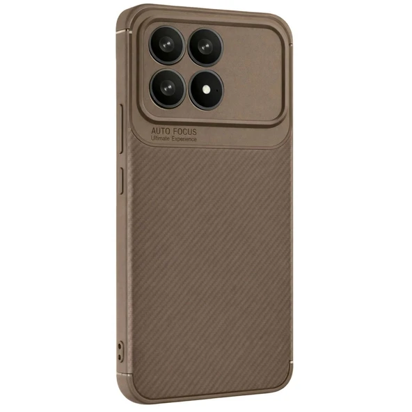 Xiaomi Poco F8 Pro Auto Focus Karbon Kapak - Kahverengi ürün görseli 1