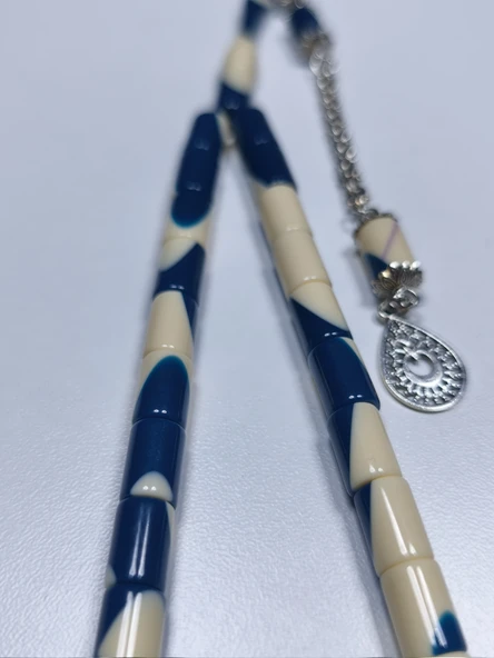 Beyzbol Topu Mavi Tesbih (7 X 11 mm) ürün görseli 1