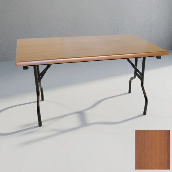Banket Katlanır Masa (Werzalit, Allzalit. Vermodin Tabla 80x140) - Koyu Ahşap ürün görseli 1