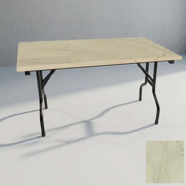 Banket Katlanır Masa (Werzalit, Allzalit. Vermodin Tabla 80x140) - Golden Marble ürün görseli 1