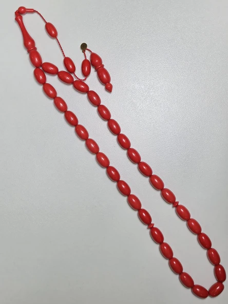 Fatih Erbabacan Usta İmzalı Arizona Katalin Kehribar Tesbih Beyzi Kesim (8 x 13 mm) ürün görseli 1