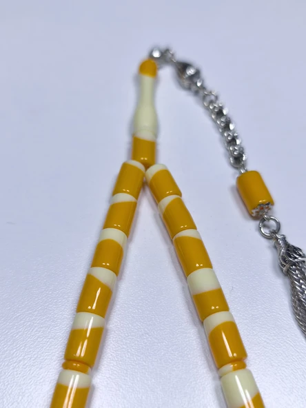 Beyzbol Topu Sarı Tesbih (7 X 11 mm) ürün görseli 1