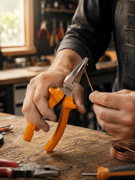 Ergonomik Saplı Hassas Kavrama Dövme Çelik Pense - Resim 3