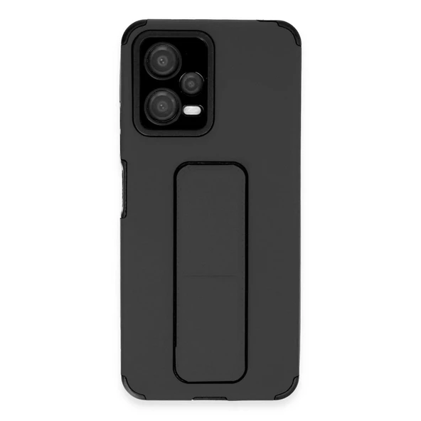 Xiaomi Poco X5 5g Kılıf Mega Standlı Silikon - Siyah ürün görseli 1